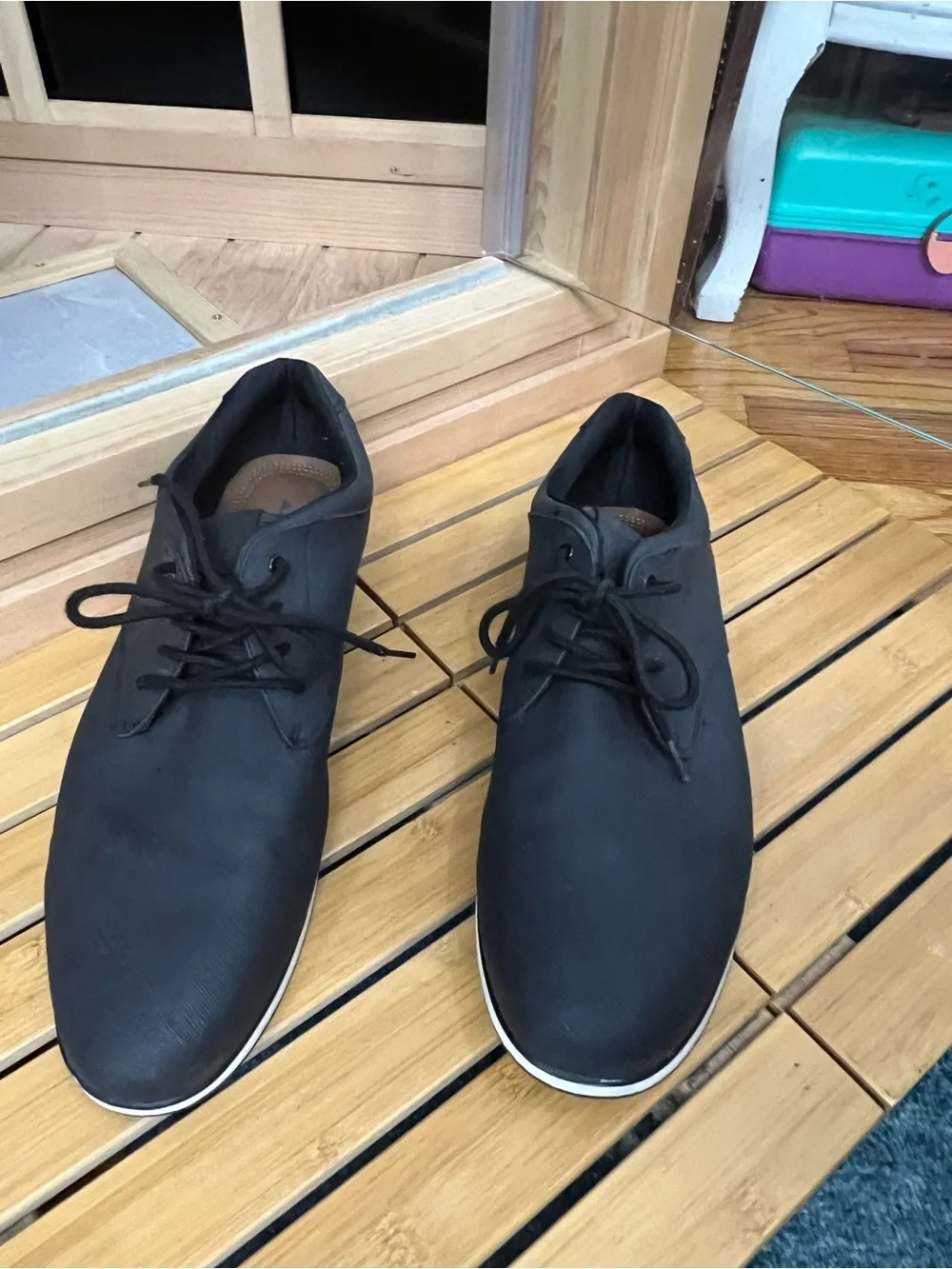 Men's Aldo Black Lace-Up Casual Shoes size 14